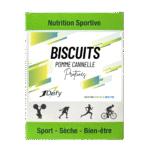 Boite de 20 biscuits protéinés pomme cannelle, 1Defy, Nutrition Sportive Made in Bougogne, Made in France