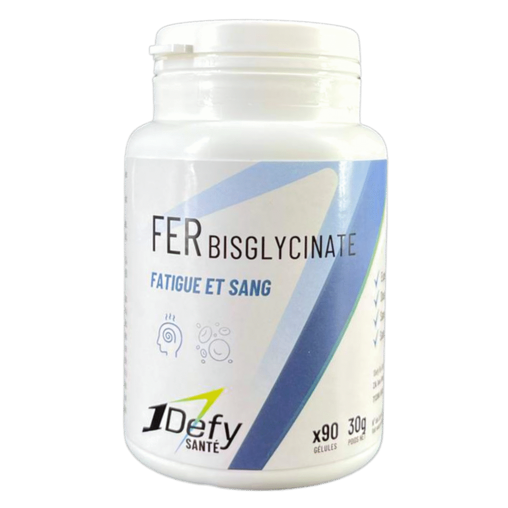 Fer bisglycinate, gélules de fer bisglycinate, 1Defy Nutrition Sportive Made in Bourgogne Made in France