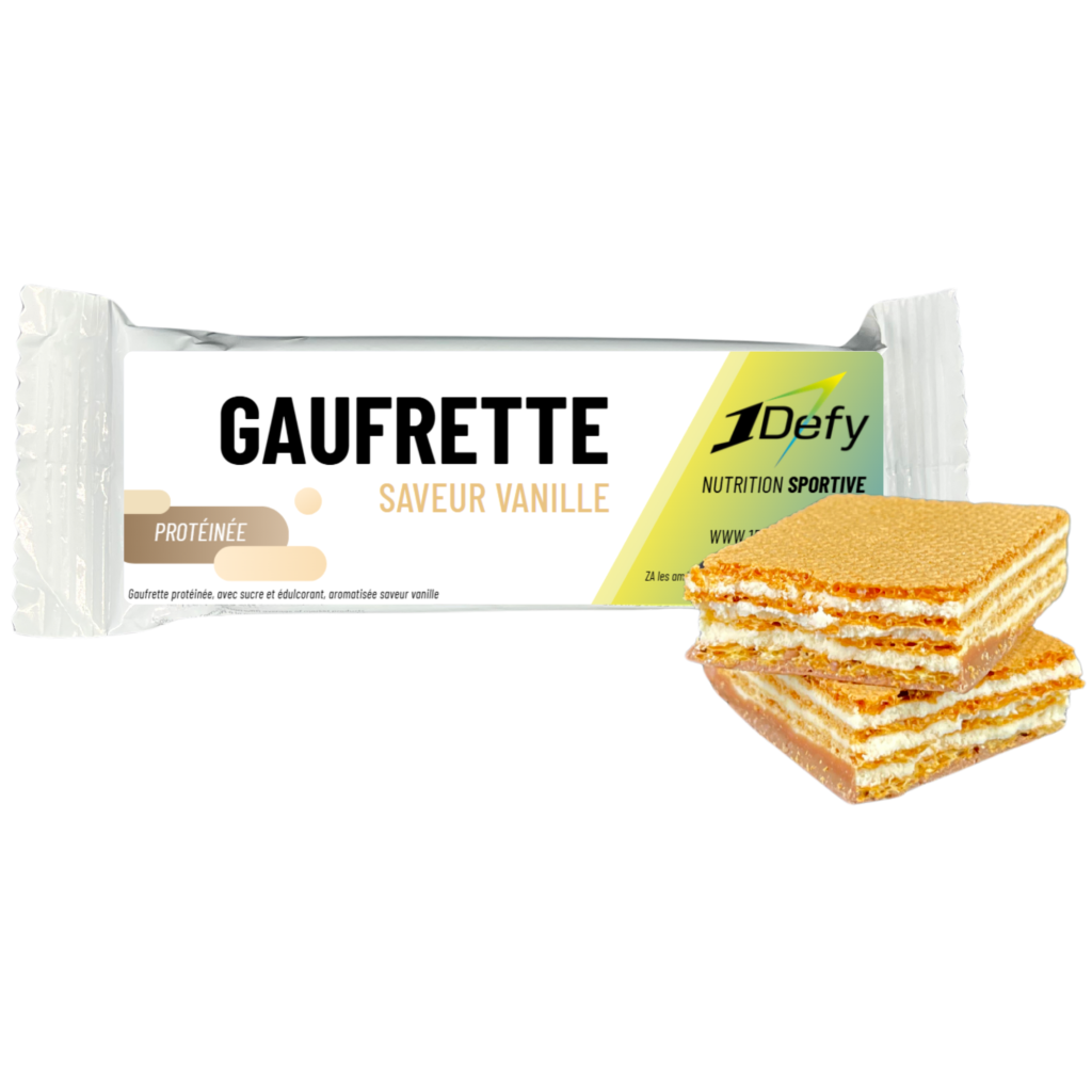 Gaufrette protéinée saveur vanille, 1Defy Nutrition sportive Made in Bourgogne, Made in France