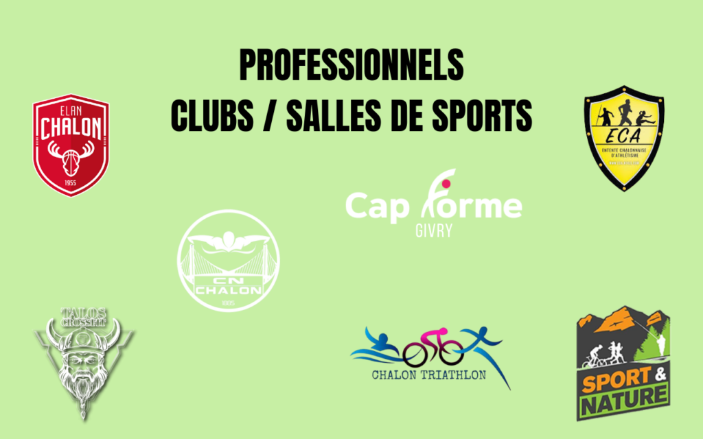 Logos des partenaires 1Defy : Elan Chalon, ECA (Entente Chalonnaise d'Athlétisme), Cap Forme Givry, CN Chalon, Talos Crossfit, Chalon Triathlon et Sport & Nature. Un ancrage local fort pour une nutrition sportive de confiance.