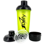 Shaker 600 ml 1Defy pour boisson avant, pendant et après l'effort, accessoires composants le shaker, 1Defy Nutrition Sportive Made in Bourgogne, Made in France